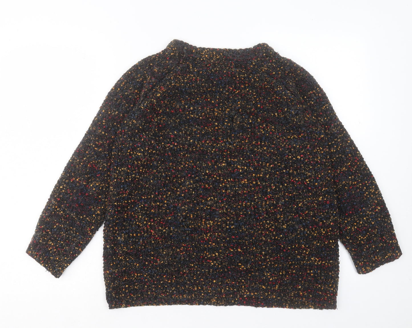 Apricot Womens Multicoloured Round Neck Acrylic Pullover Jumper Size 8