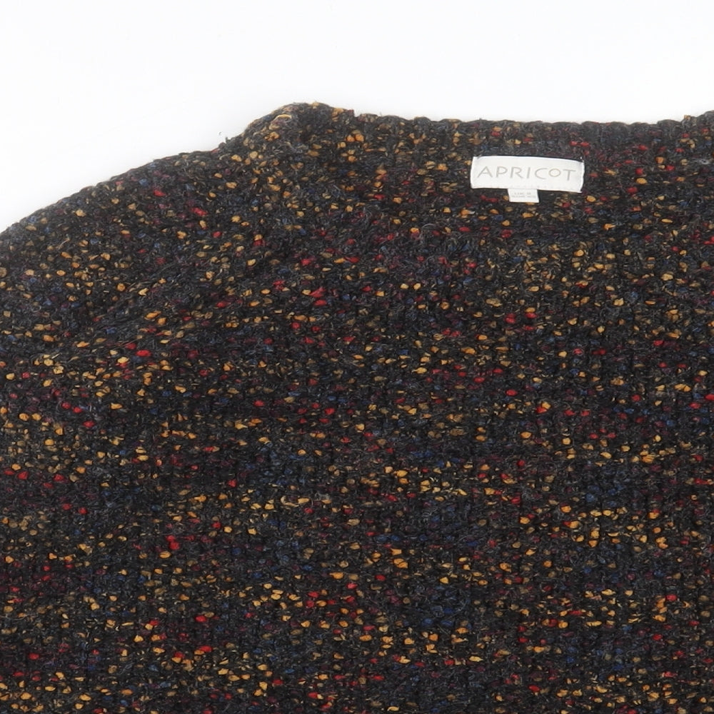 Apricot Womens Multicoloured Round Neck Acrylic Pullover Jumper Size 8