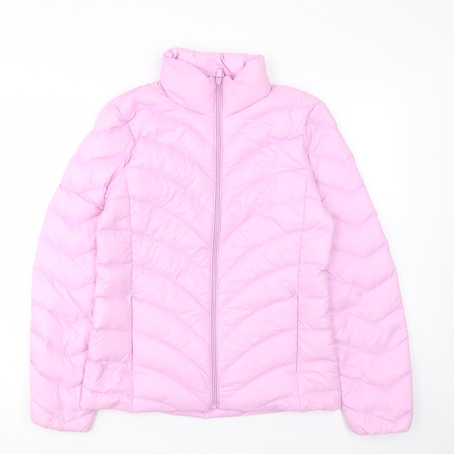 Marks and Spencer Womens Purple Puffer Jacket Jacket Size 8 Zip