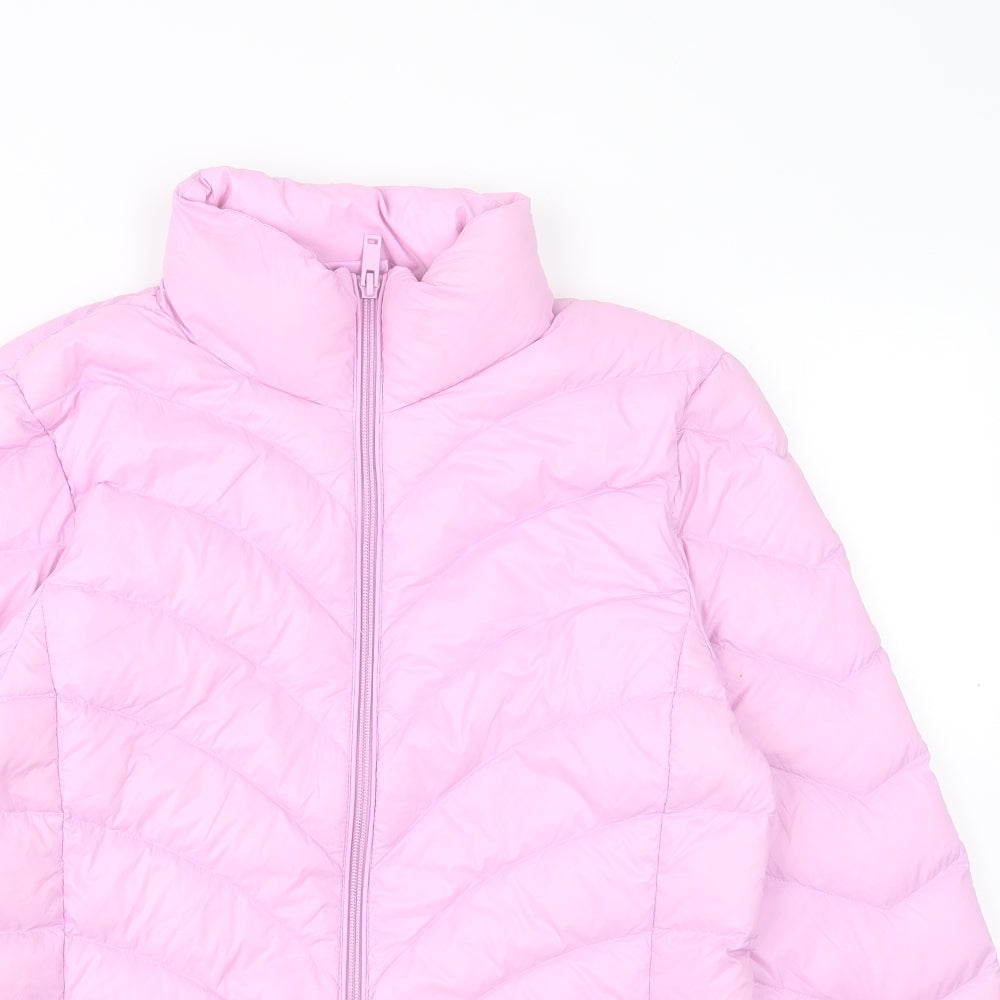 Marks and Spencer Womens Purple Puffer Jacket Jacket Size 8 Zip