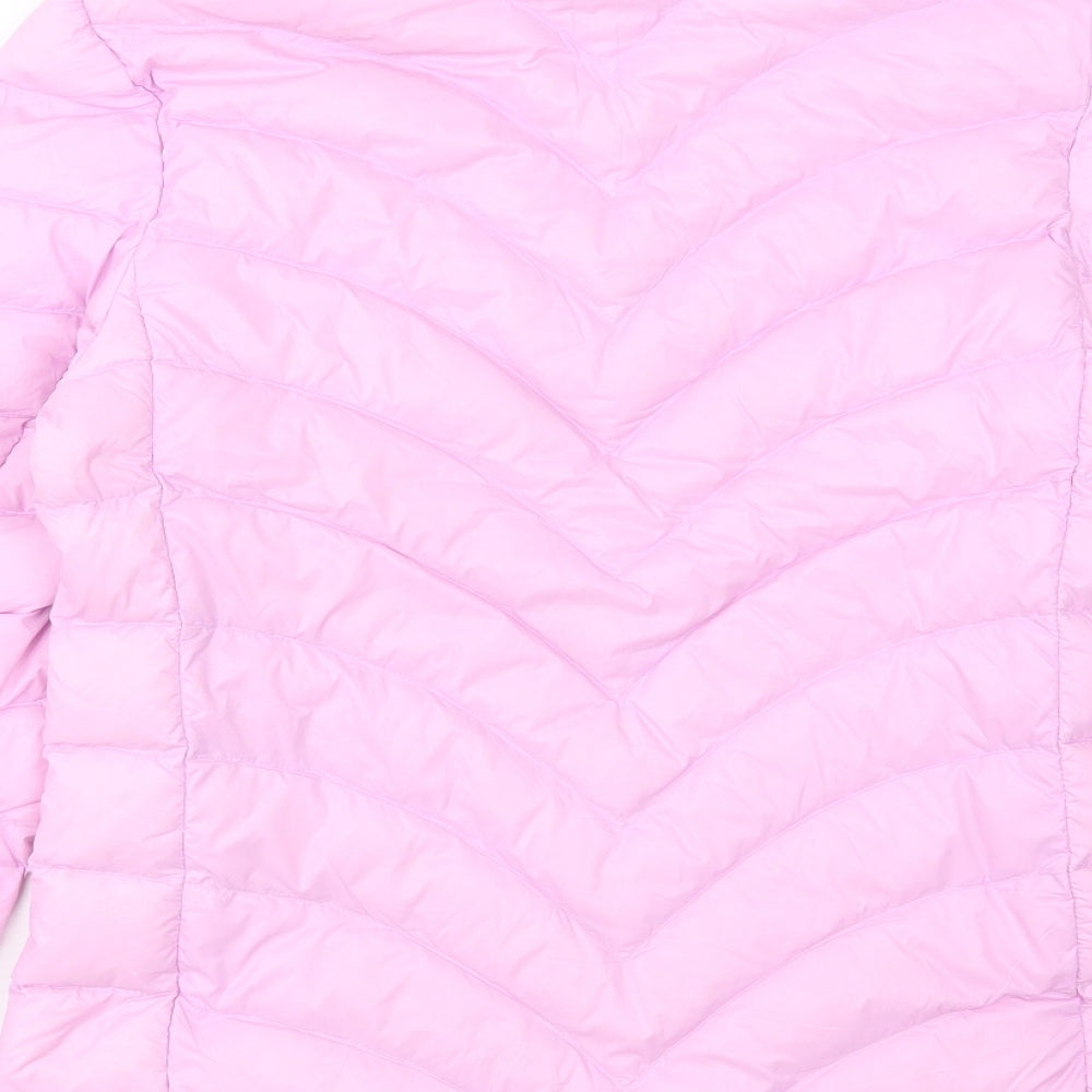 Marks and Spencer Womens Purple Puffer Jacket Jacket Size 8 Zip