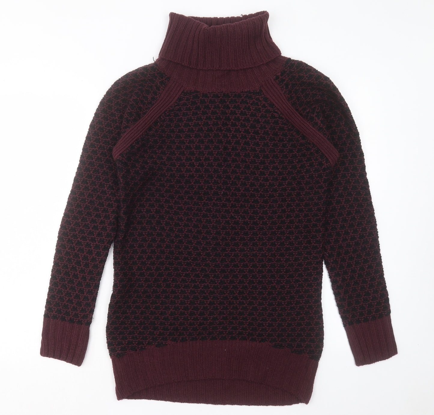 NEXT Womens Purple Roll Neck Acrylic Pullover Jumper Size 8