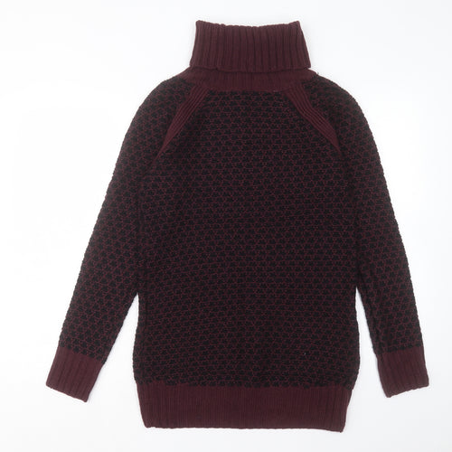 NEXT Womens Purple Roll Neck Acrylic Pullover Jumper Size 8