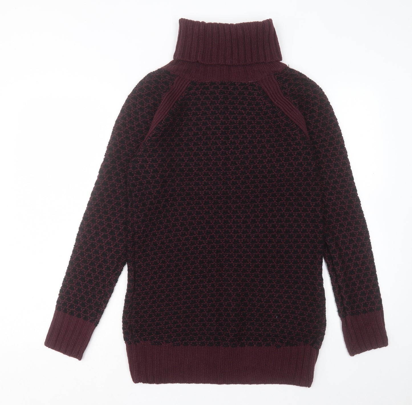 NEXT Womens Purple Roll Neck Acrylic Pullover Jumper Size 8