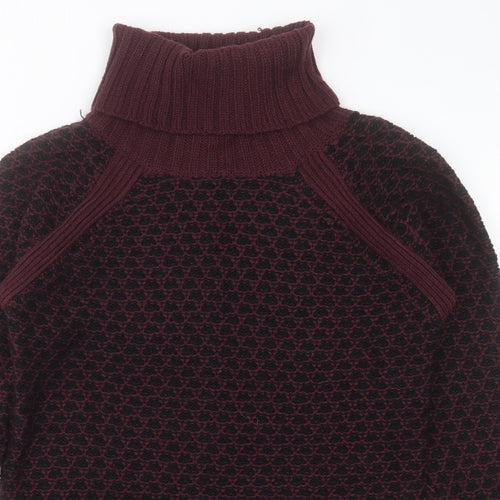 NEXT Womens Purple Roll Neck Acrylic Pullover Jumper Size 8