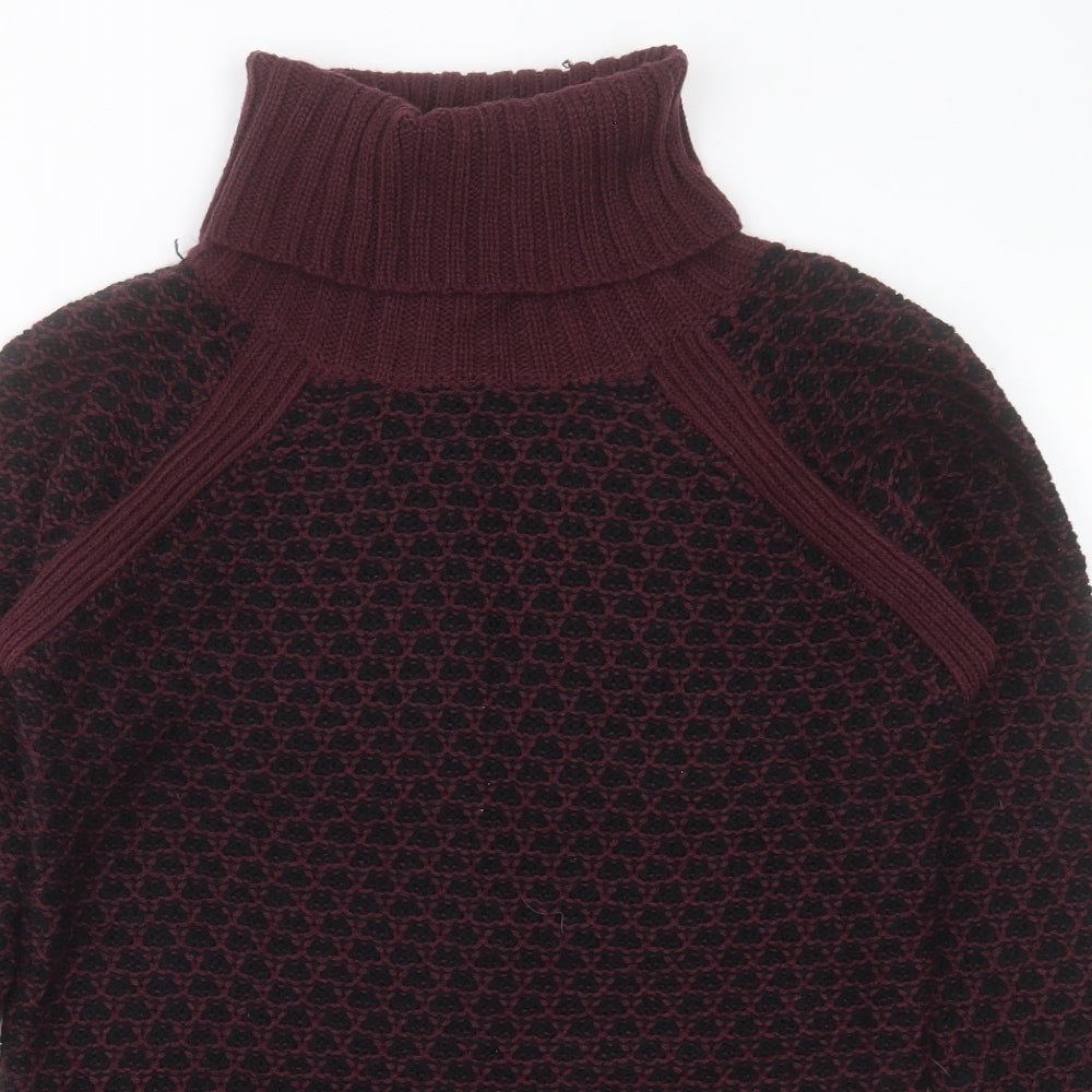 NEXT Womens Purple Roll Neck Acrylic Pullover Jumper Size 8