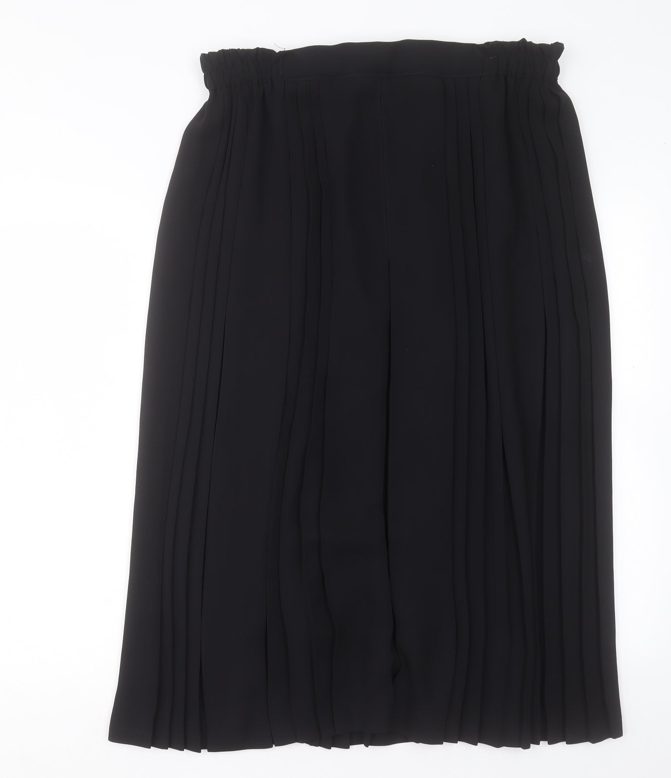 Preworn Womens Black Polyester Pleated Skirt Size 36 in
