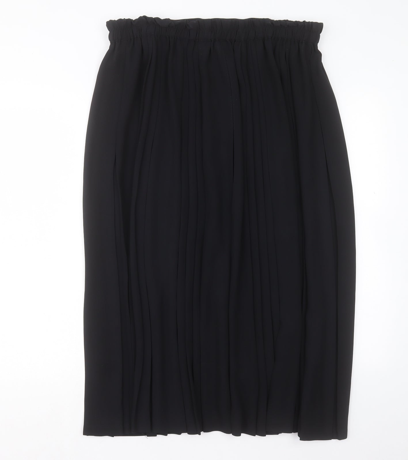 Preworn Womens Black Polyester Pleated Skirt Size 36 in