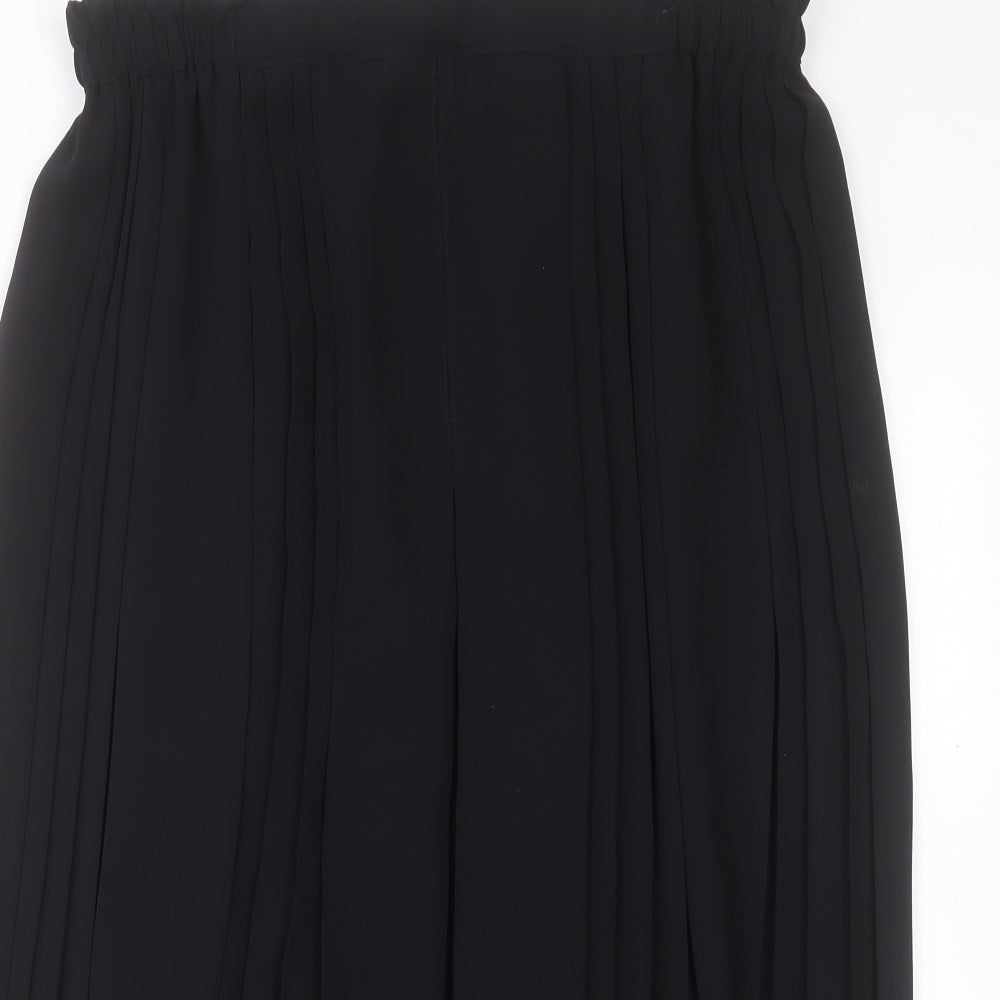 Preworn Womens Black Polyester Pleated Skirt Size 36 in