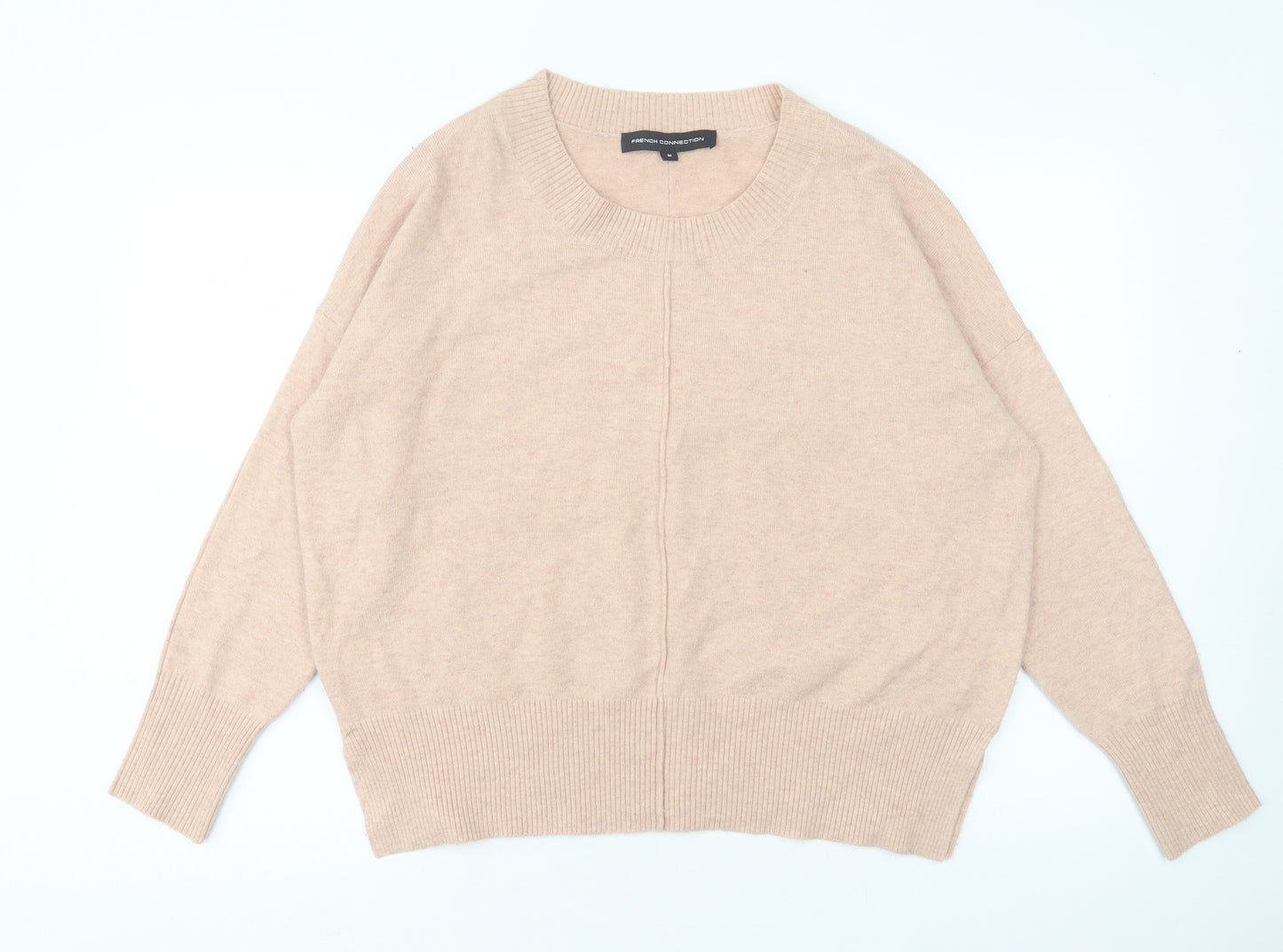 French Connection Womens Pink Round Neck Acrylic Pullover Jumper Size M