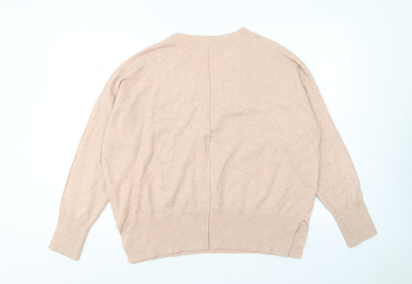 French Connection Womens Pink Round Neck Acrylic Pullover Jumper Size M
