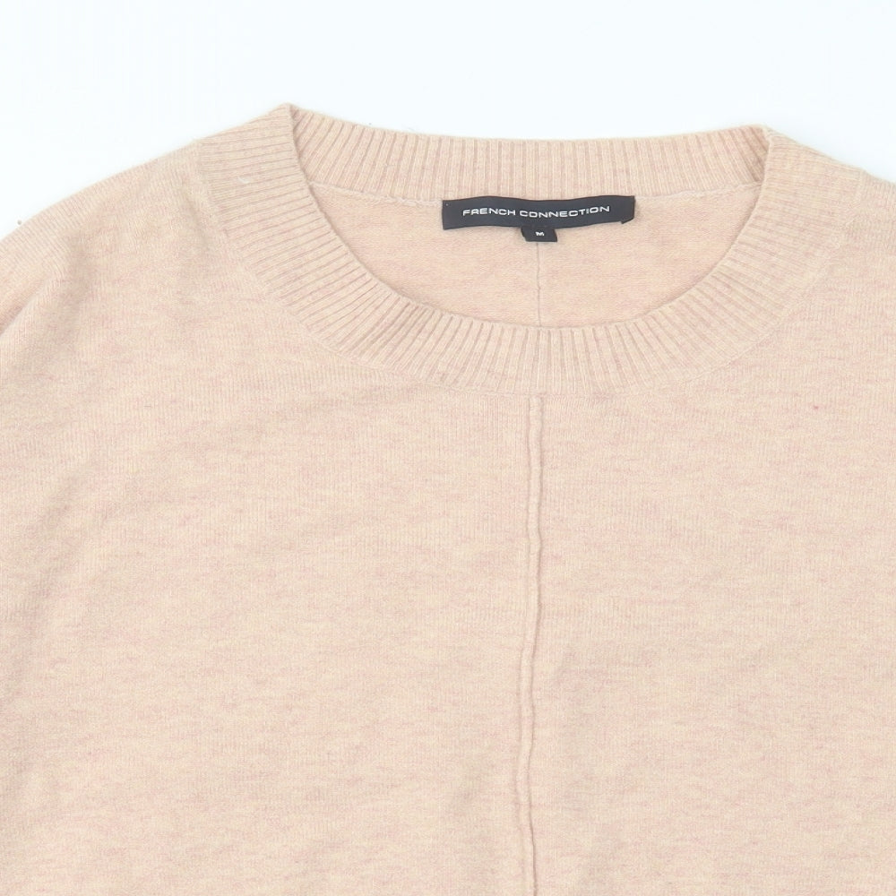 French Connection Womens Pink Round Neck Acrylic Pullover Jumper Size M