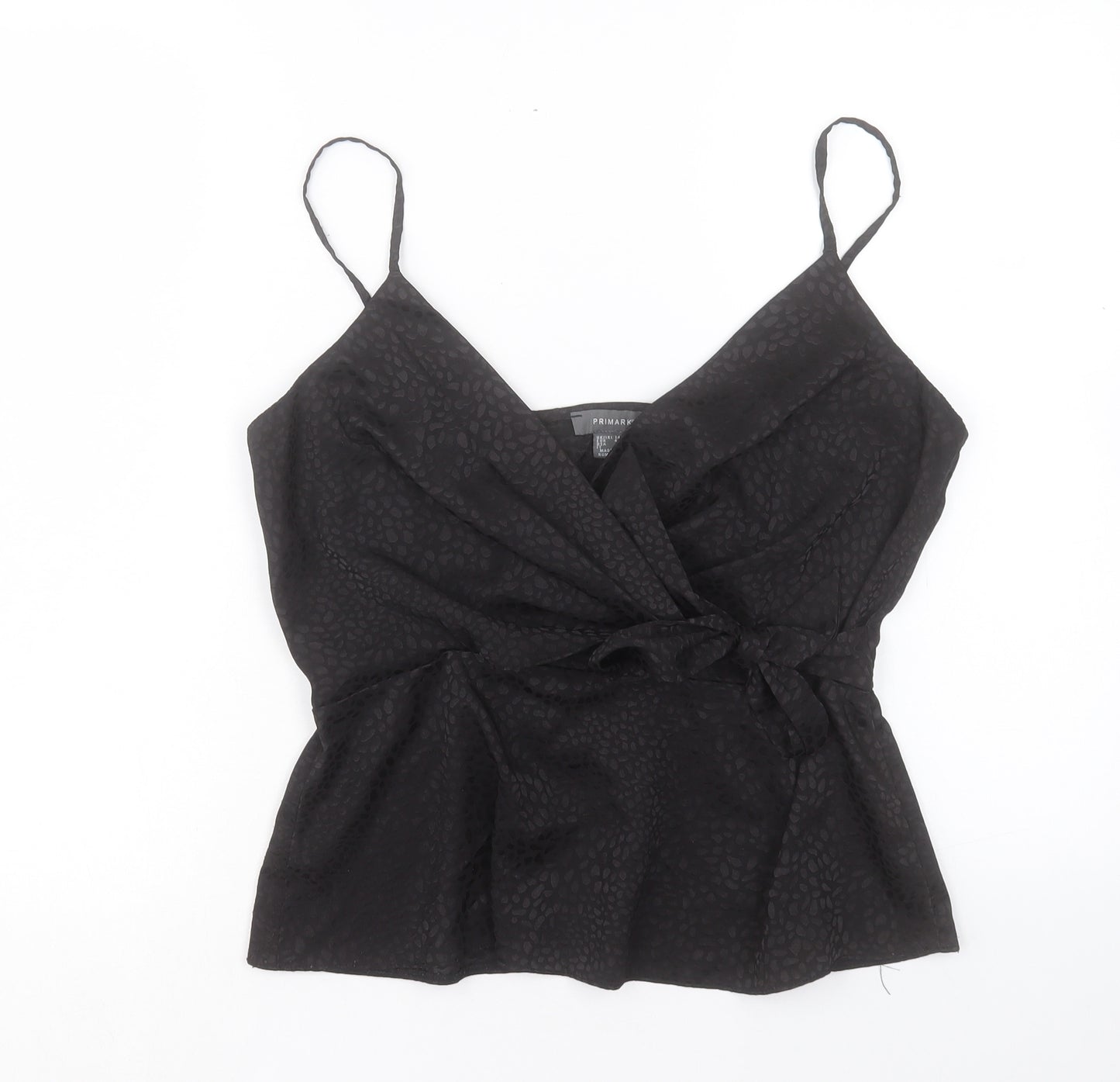 Primark Womens Black Polyester Camisole Tank Size 14 V-Neck