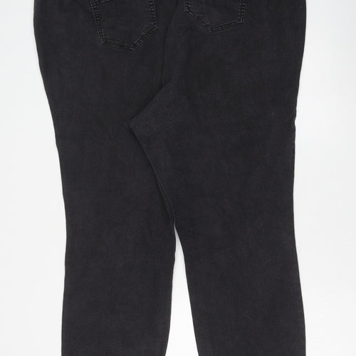 Evans Womens Grey Cotton Jegging Jeans Size 30 L29 in Regular Button