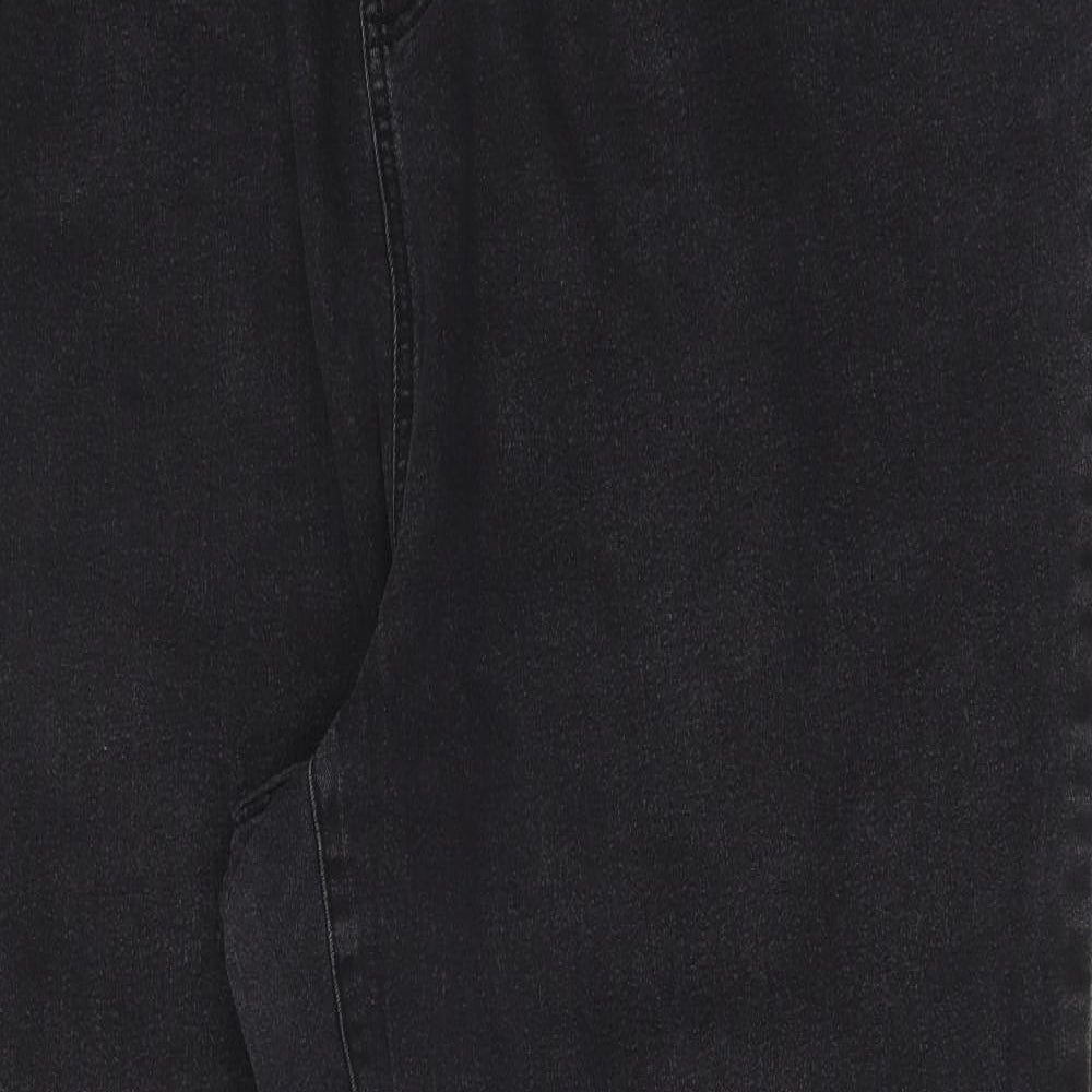 Evans Womens Grey Cotton Jegging Jeans Size 30 L29 in Regular Button