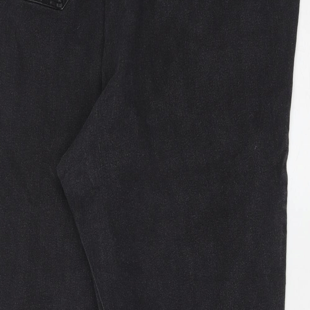 Evans Womens Grey Cotton Jegging Jeans Size 30 L29 in Regular Button