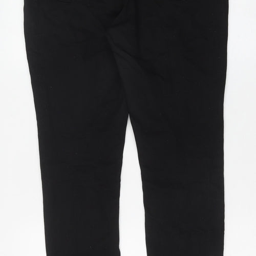 Primark Womens Black Cotton Skinny Jeans Size 16 L28 in Regular Button