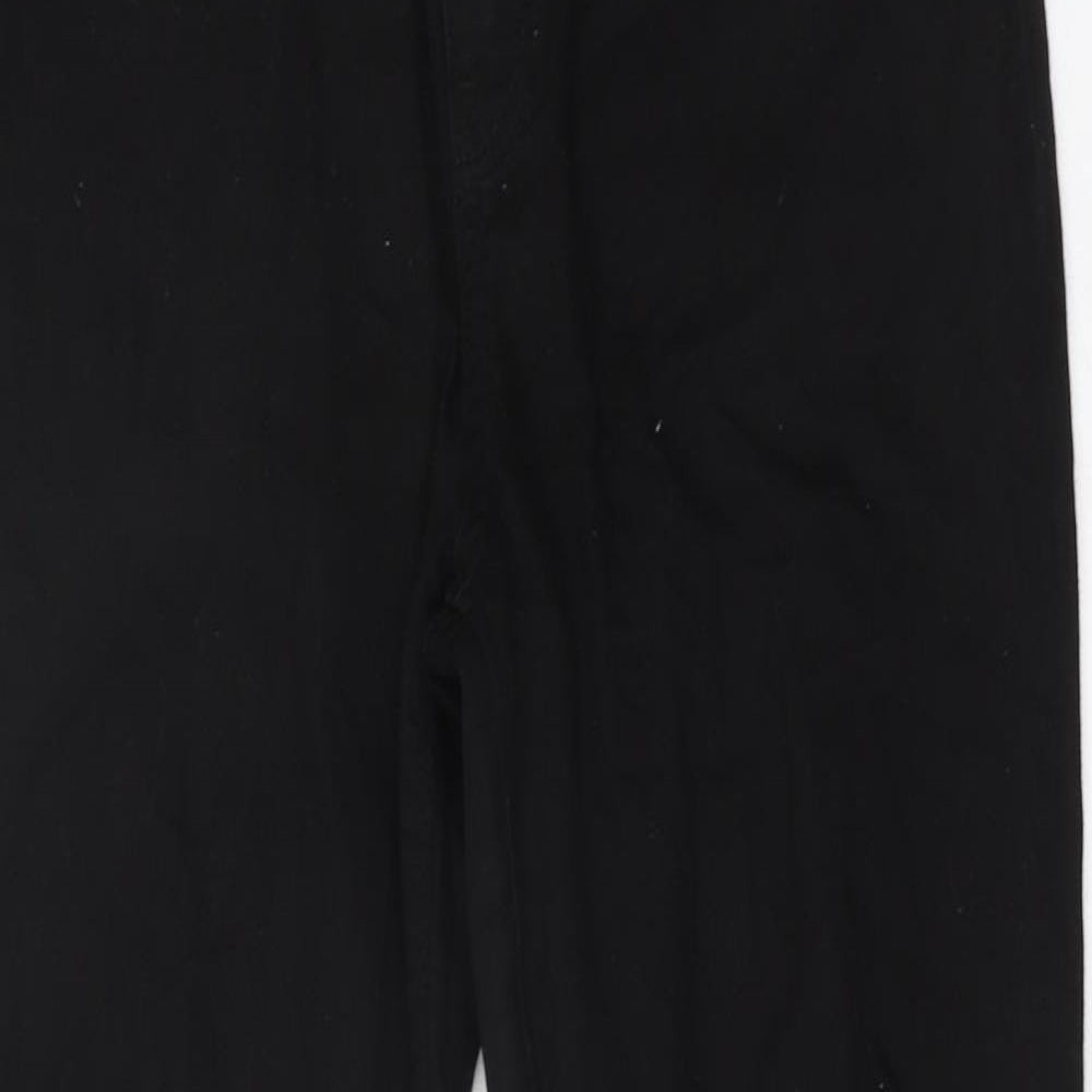 Primark Womens Black Cotton Skinny Jeans Size 16 L28 in Regular Button