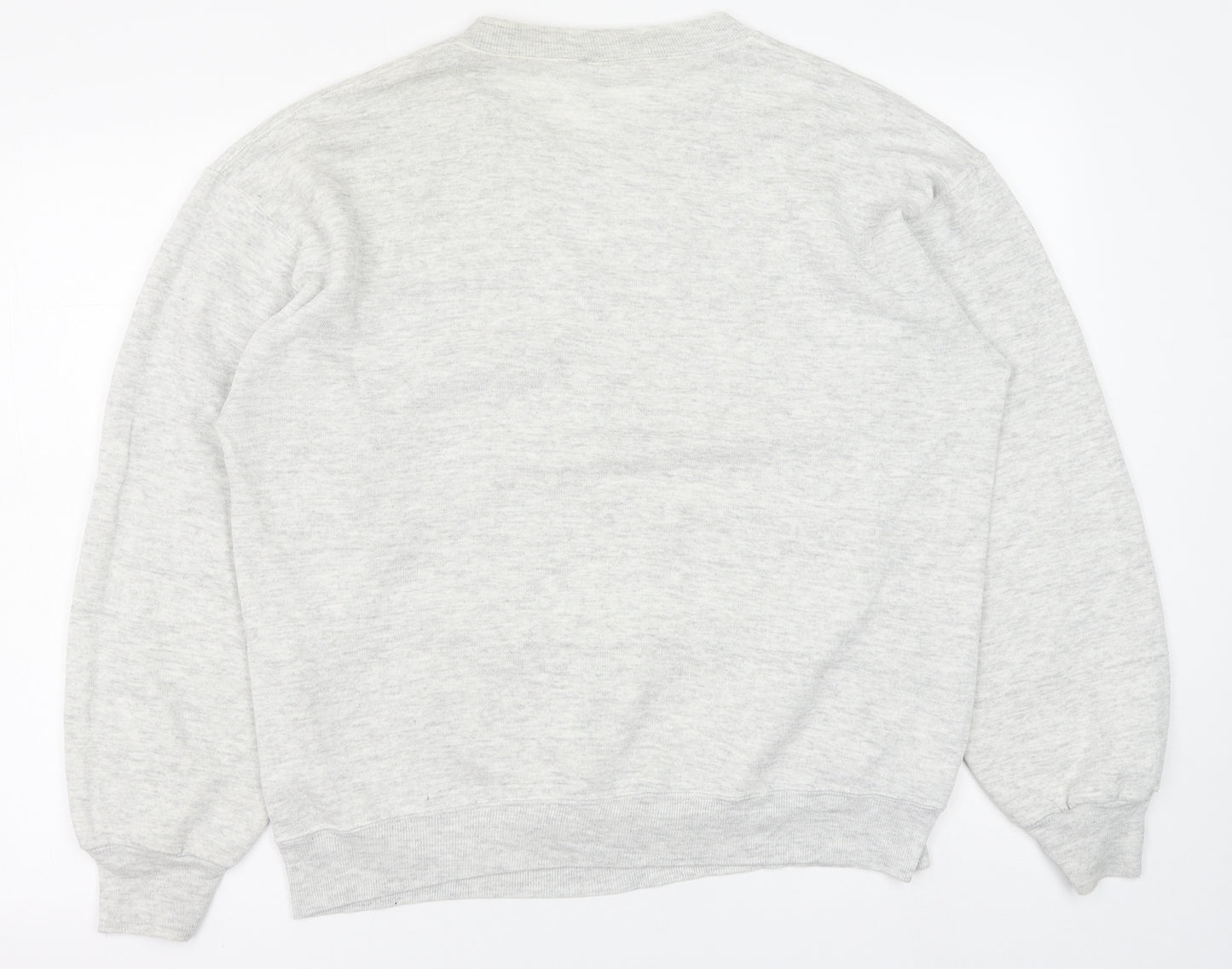 JERZEES Mens Grey Polyester Pullover Sweatshirt Size L