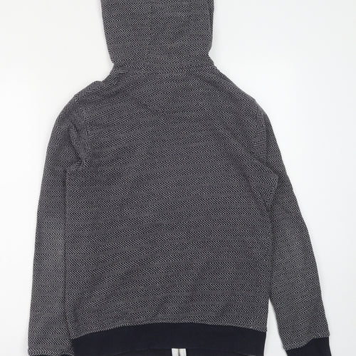 Nanny State Mens Blue Geometric Polyester Full Zip Hoodie Size S