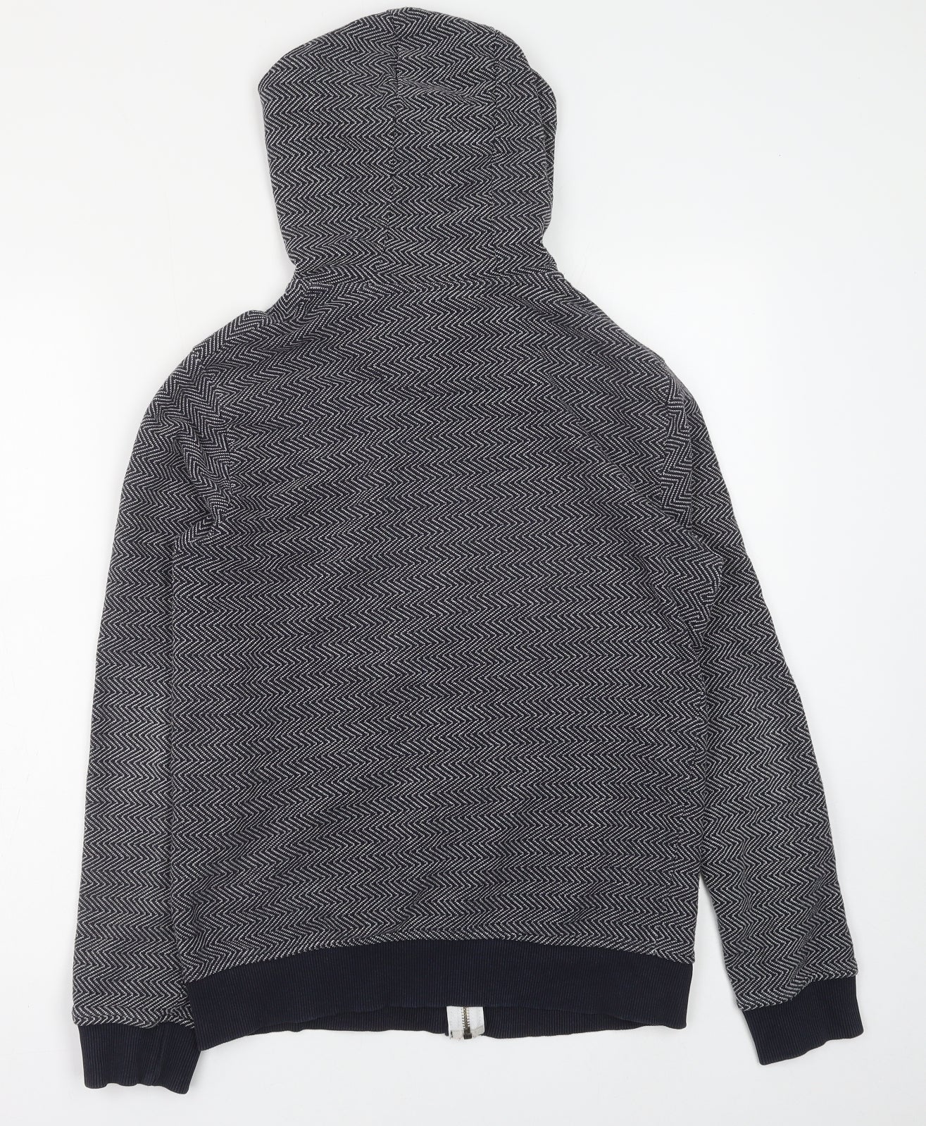 Nanny State Mens Blue Geometric Polyester Full Zip Hoodie Size S