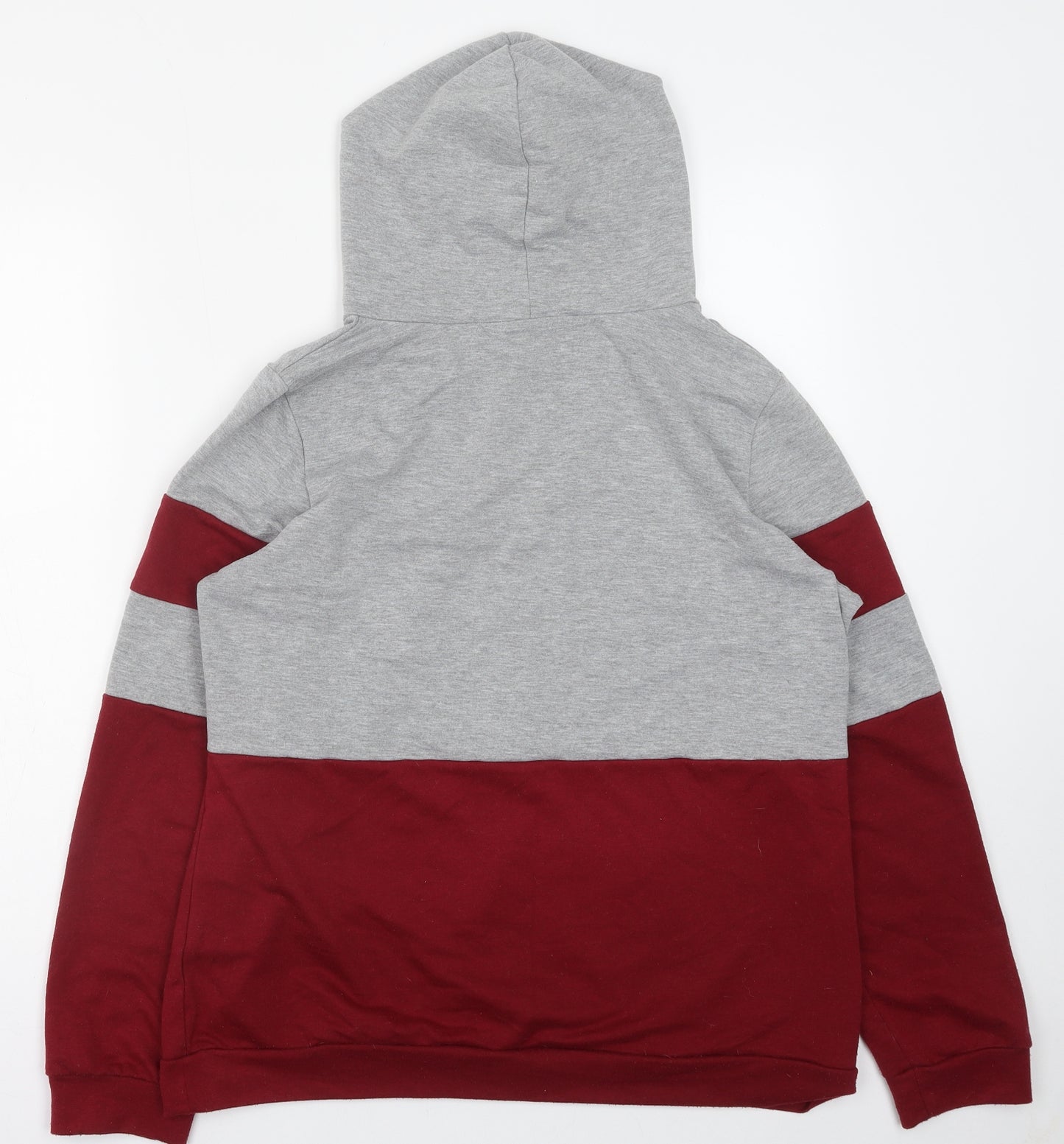Blooming Jelly Womens Red Colourblock Polyester Pullover Hoodie Size L Pullover