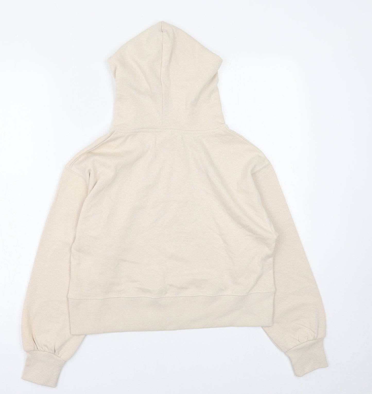 Zara Girls Beige Cotton Pullover Hoodie Size 11-12 Years Pullover
