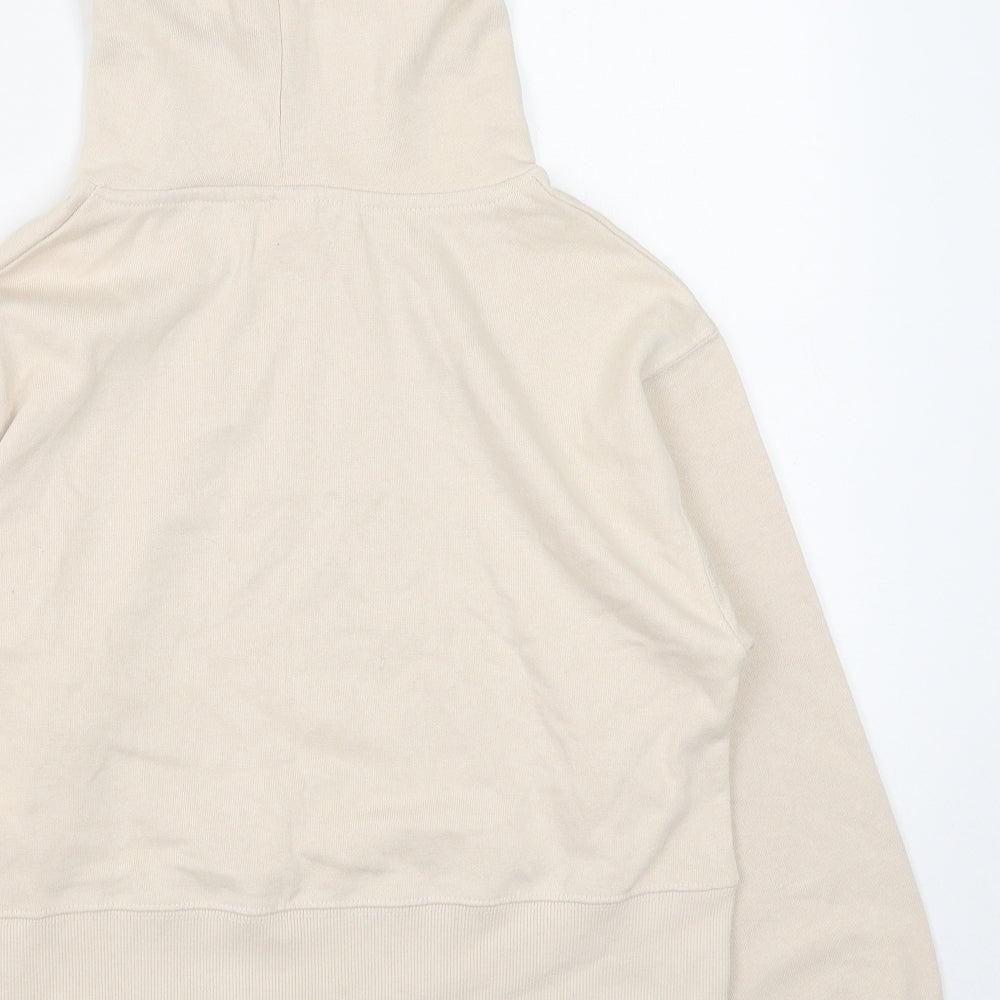 Zara Girls Beige Cotton Pullover Hoodie Size 11-12 Years Pullover