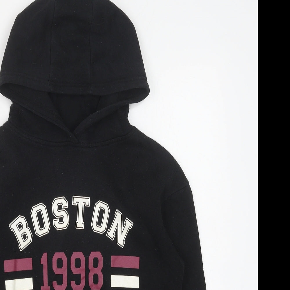 Primark Boys Black Polyester Pullover Hoodie Size 10-11 Years Pullover - Boston
