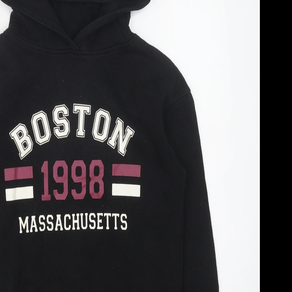 Primark Boys Black Polyester Pullover Hoodie Size 10-11 Years Pullover - Boston