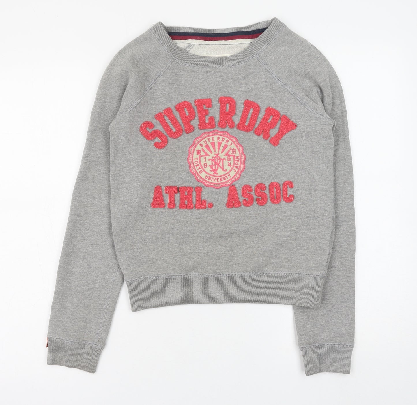 Superdry Mens Grey Cotton Pullover Sweatshirt Size XS