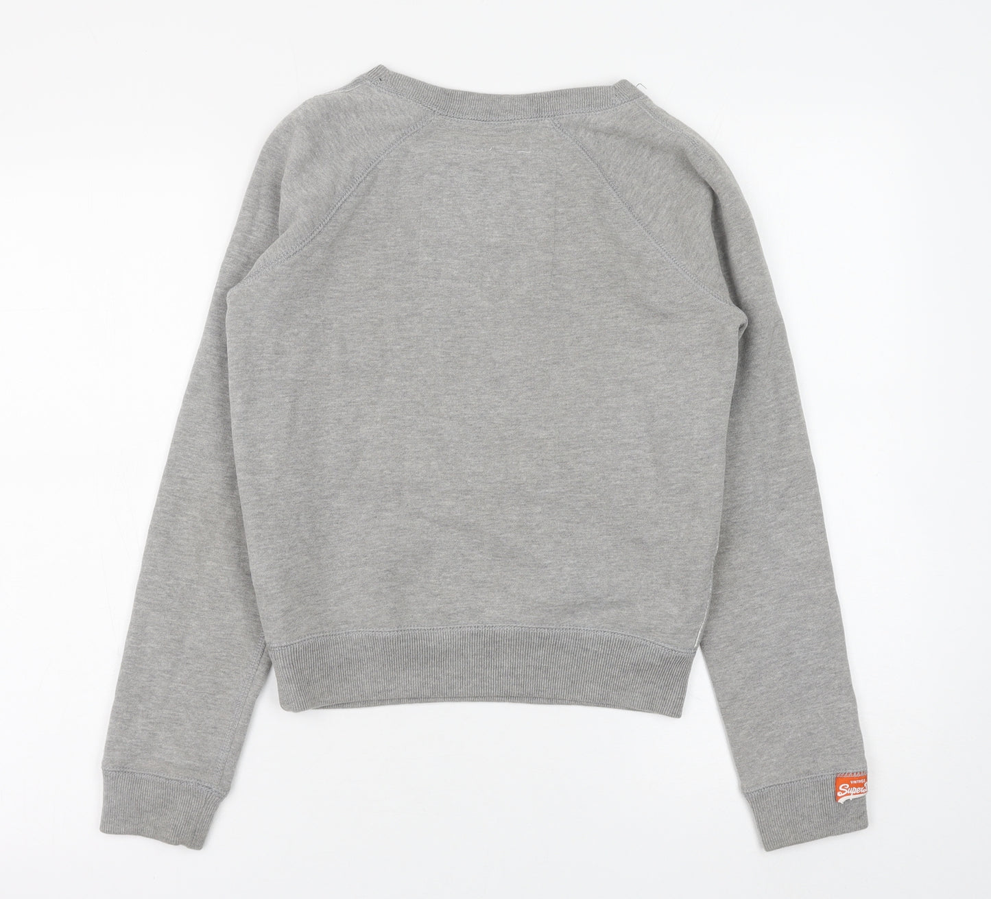 Superdry Mens Grey Cotton Pullover Sweatshirt Size XS
