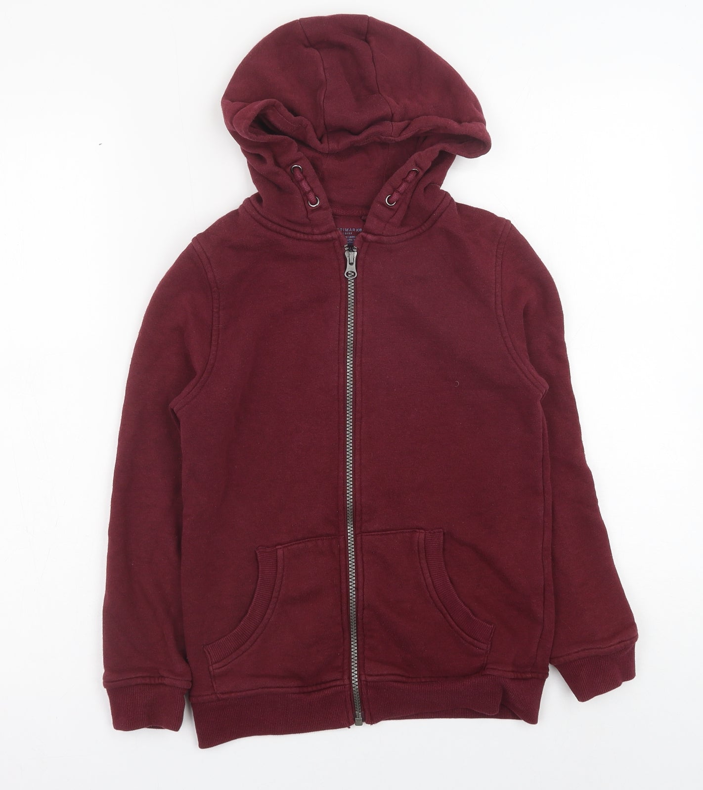 primar Boys Red Polyester Full Zip Hoodie Size 9-10 Years Pullover