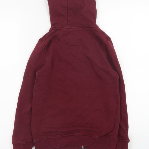 primar Boys Red Polyester Full Zip Hoodie Size 9-10 Years Pullover