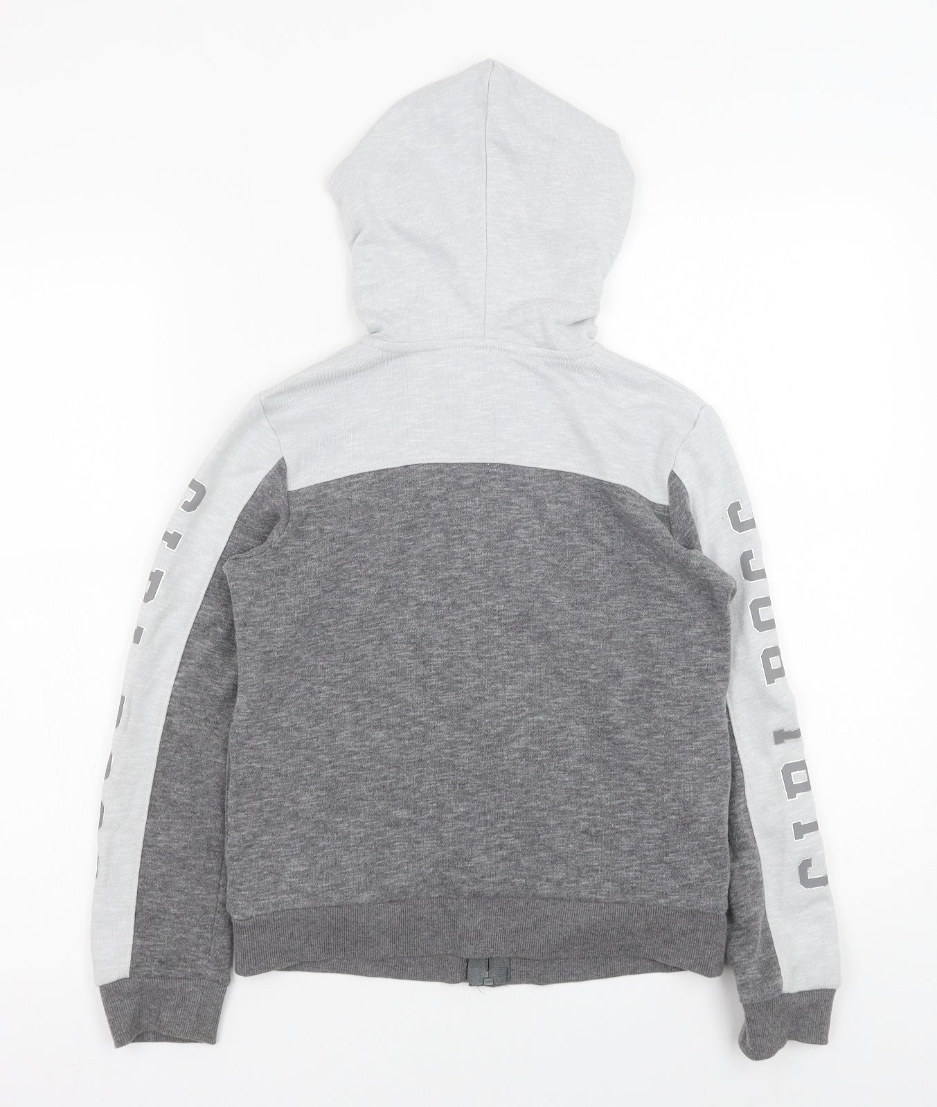 Xersion Boys Grey Cotton Full Zip Hoodie Size 10-11 Years Zip - Girl Boss