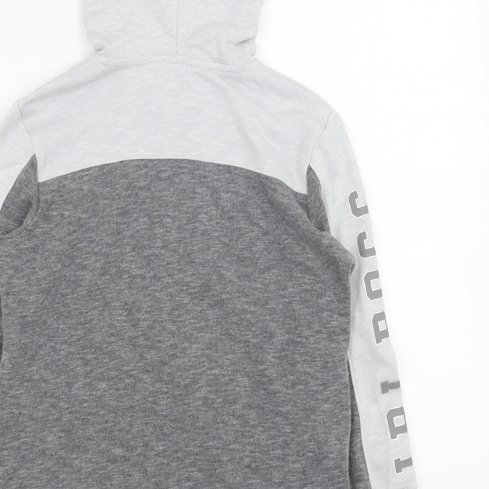 Xersion Boys Grey Cotton Full Zip Hoodie Size 10-11 Years Zip - Girl Boss
