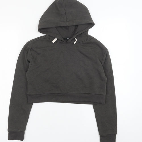 New Look Girls Grey Polyester Pullover Hoodie Size 10-11 Years Pullover