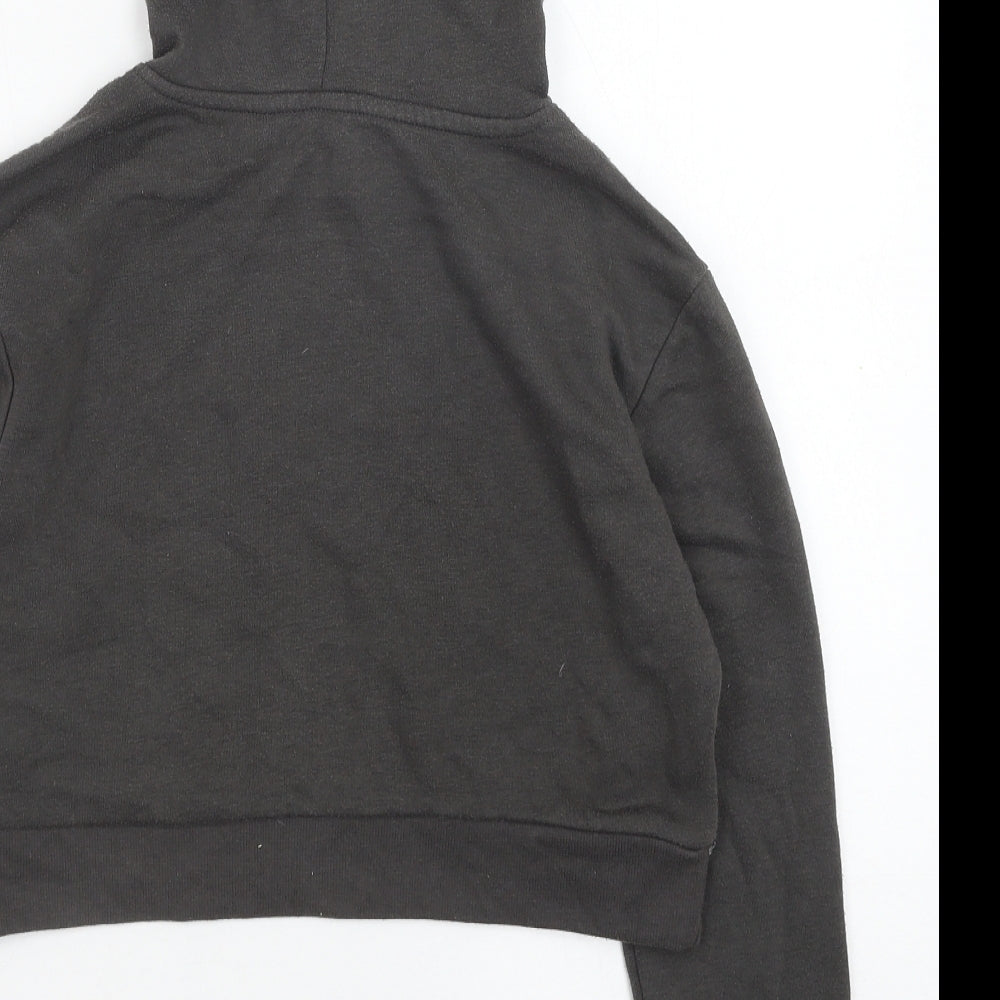New Look Girls Grey Polyester Pullover Hoodie Size 10-11 Years Pullover