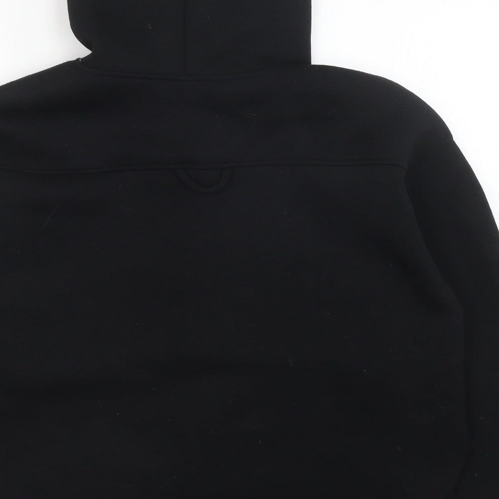 Zara Womens Black Polyester Full Zip Hoodie Size S Zip