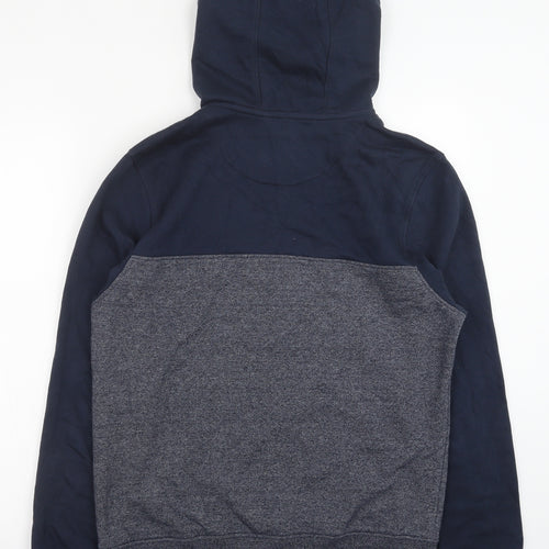 George Mens Blue Cotton Full Zip Hoodie Size M