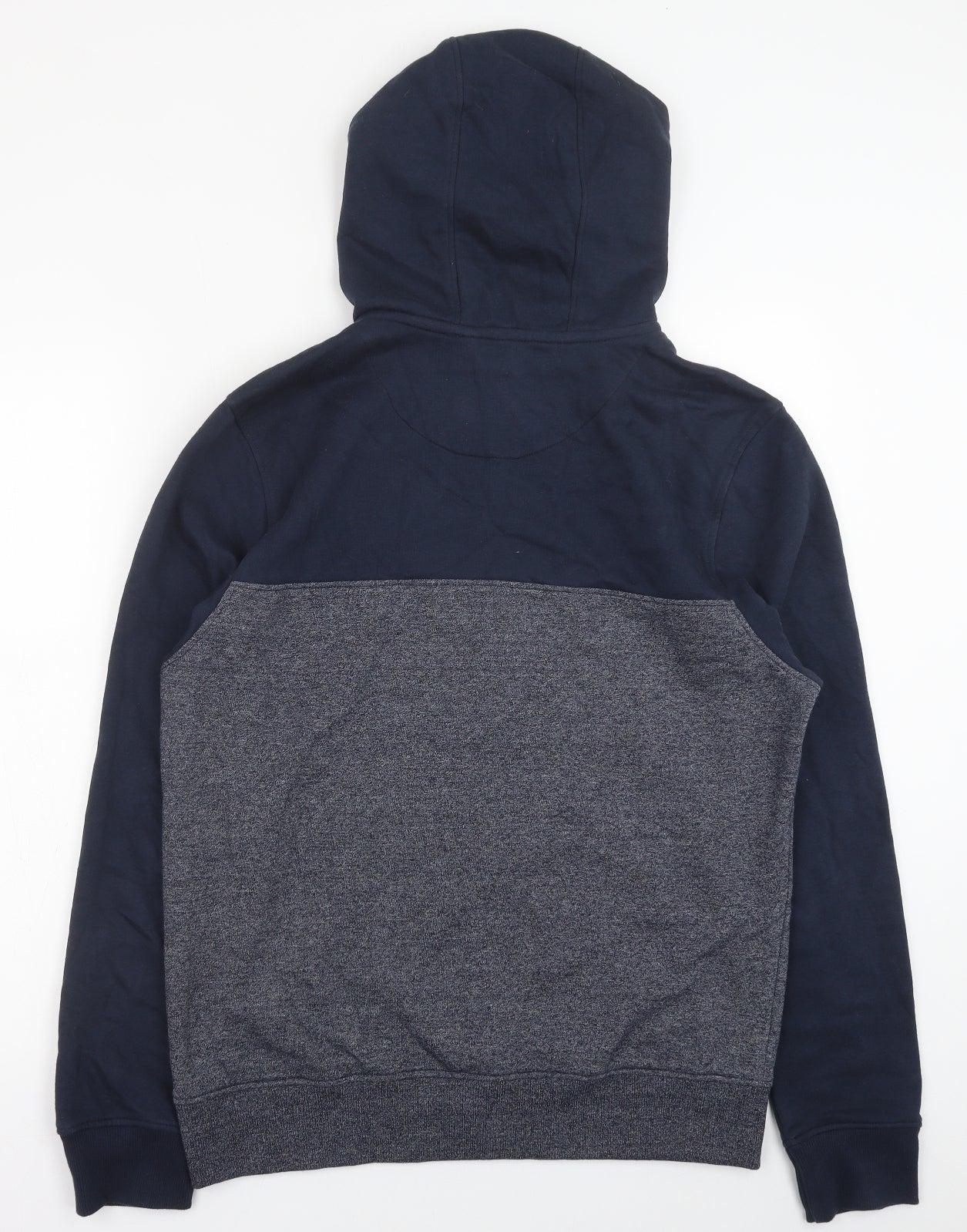 George Mens Blue Cotton Full Zip Hoodie Size M