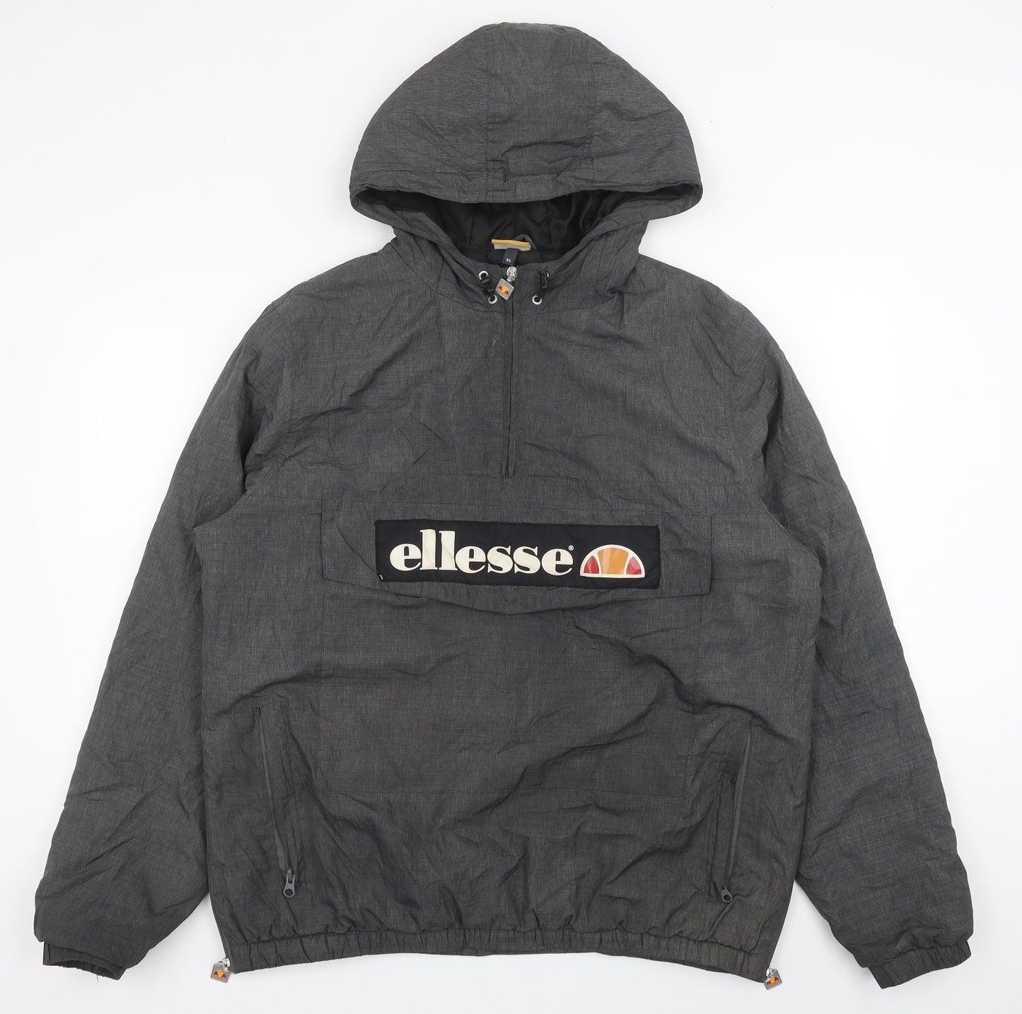 ellesse Mens Grey Anorak Coat Size XL Zip