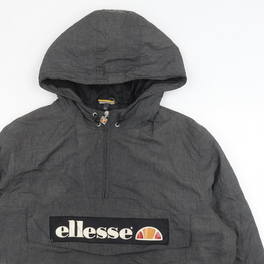 ellesse Mens Grey Anorak Coat Size XL Zip