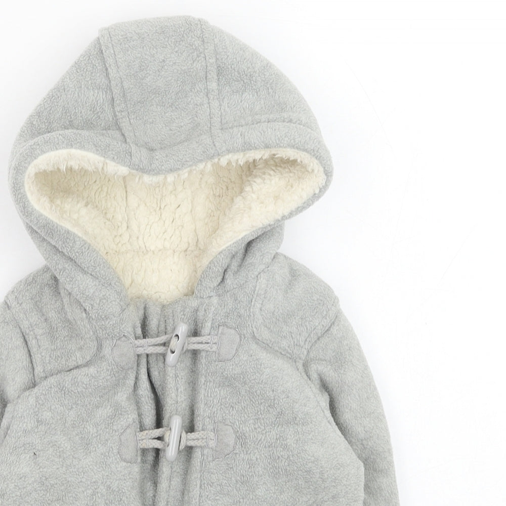 George Baby Grey Pea Coat Coat Size 12-18 Months Button