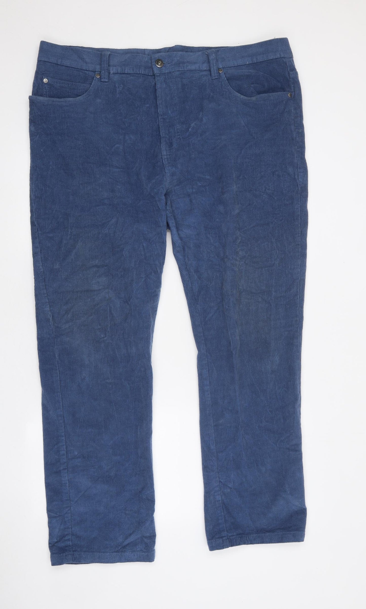 Cotton Traders Mens Black Cotton Straight Jeans Size 42 in L29 in Regular Button