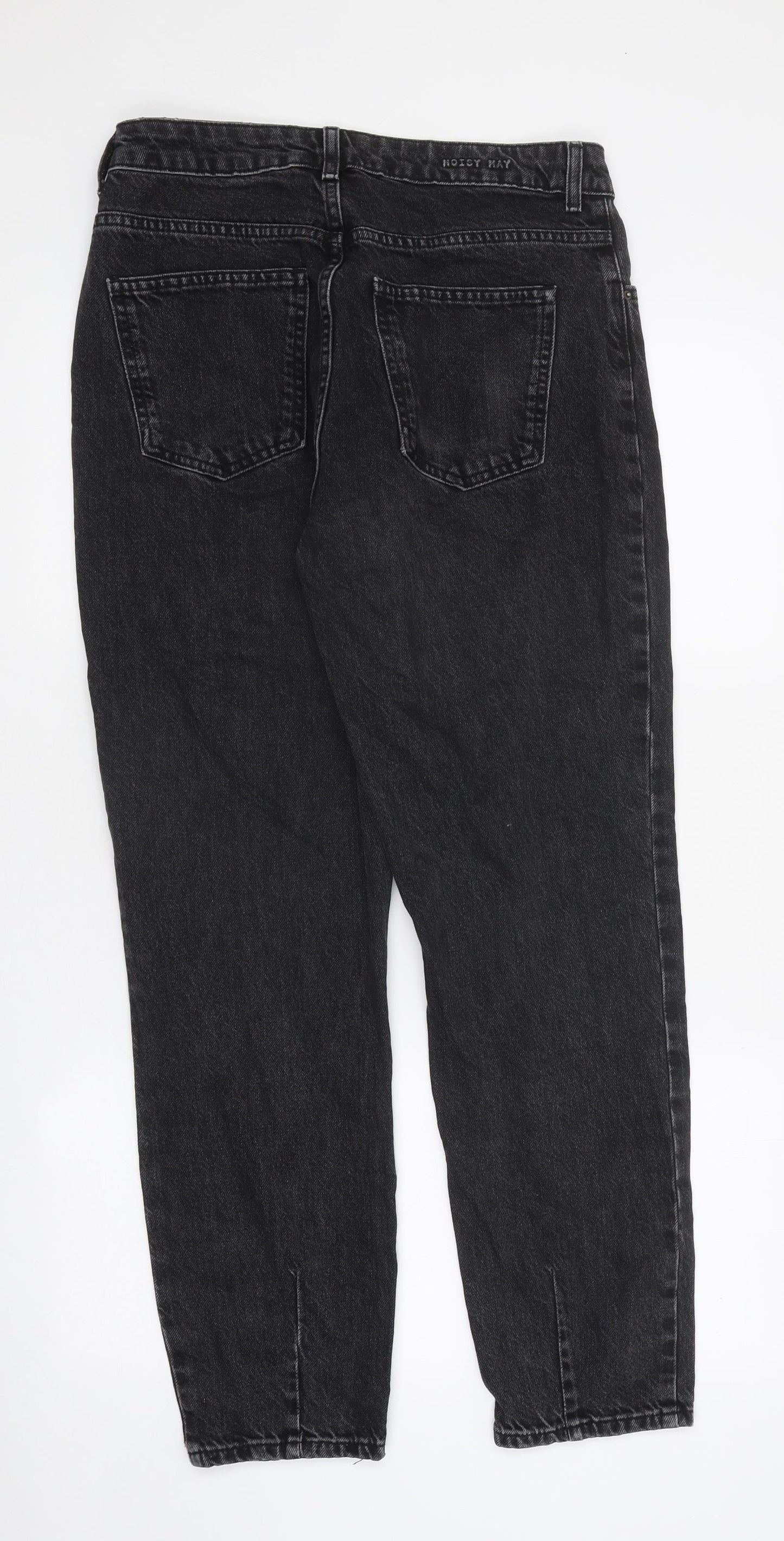 Noisy may Womens Black Cotton Mom Jeans Size 30 in Regular Zip