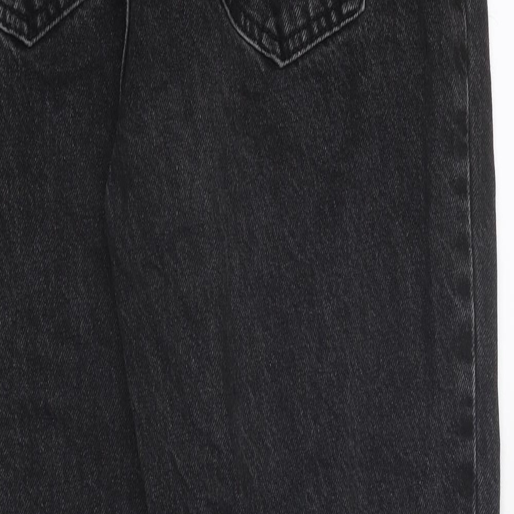 Noisy may Womens Black Cotton Mom Jeans Size 30 in Regular Zip
