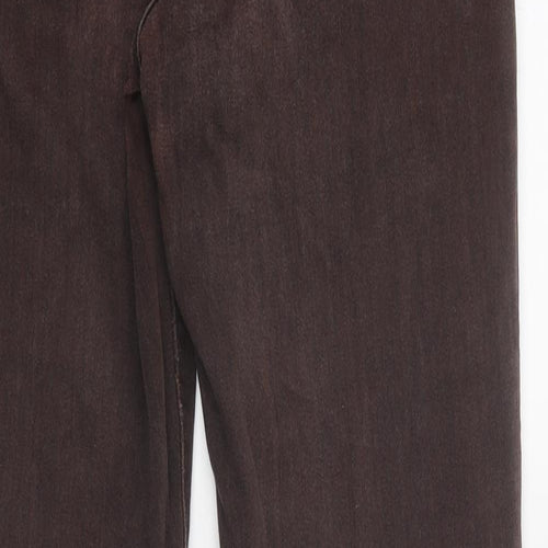 Levi's Mens Brown Cotton Straight Jeans Size 30 in Regular Zip