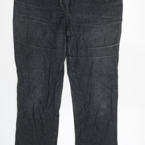 Basler Mens Grey Cotton Tapered Jeans Size 4XL Regular Zip