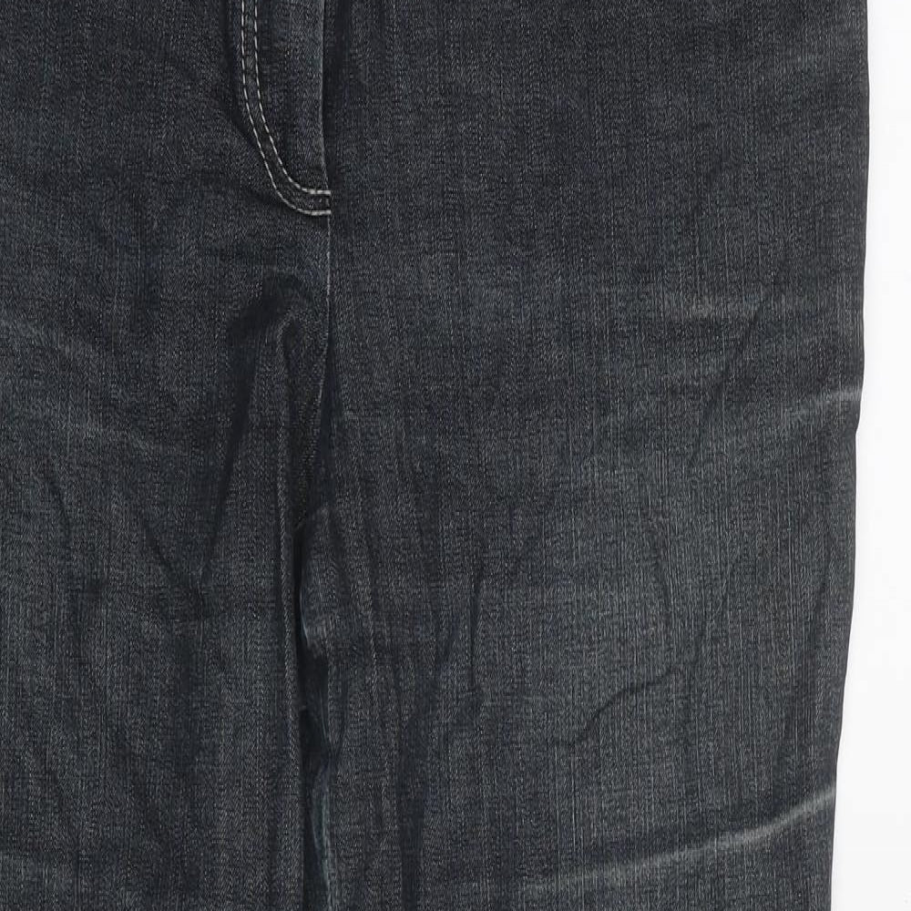 Basler Mens Grey Cotton Tapered Jeans Size 4XL Regular Zip